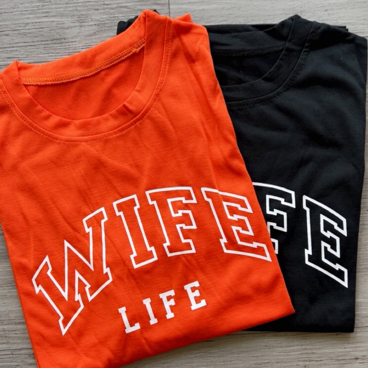 “Wife Life” Print Graphic Tee Shirt