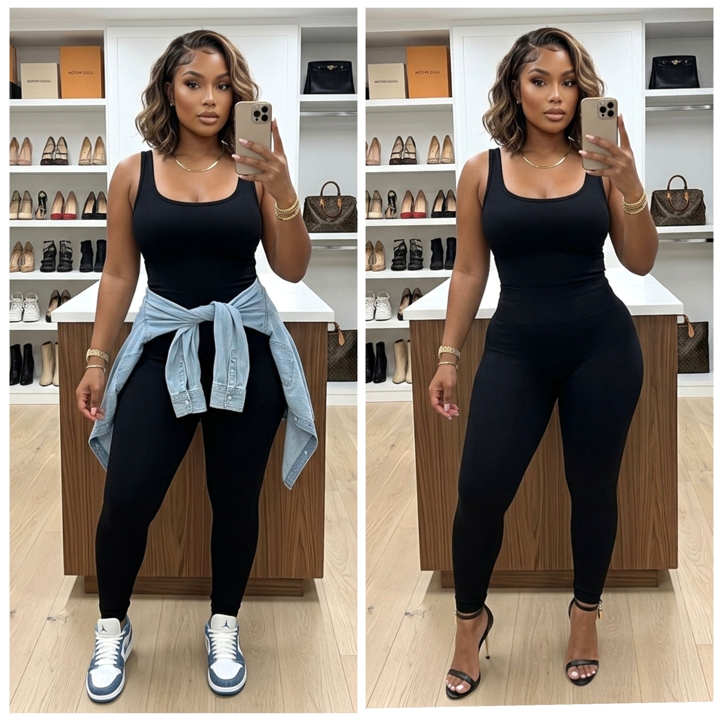 “Nina” Black Tank Sleeveless Jumpsuit