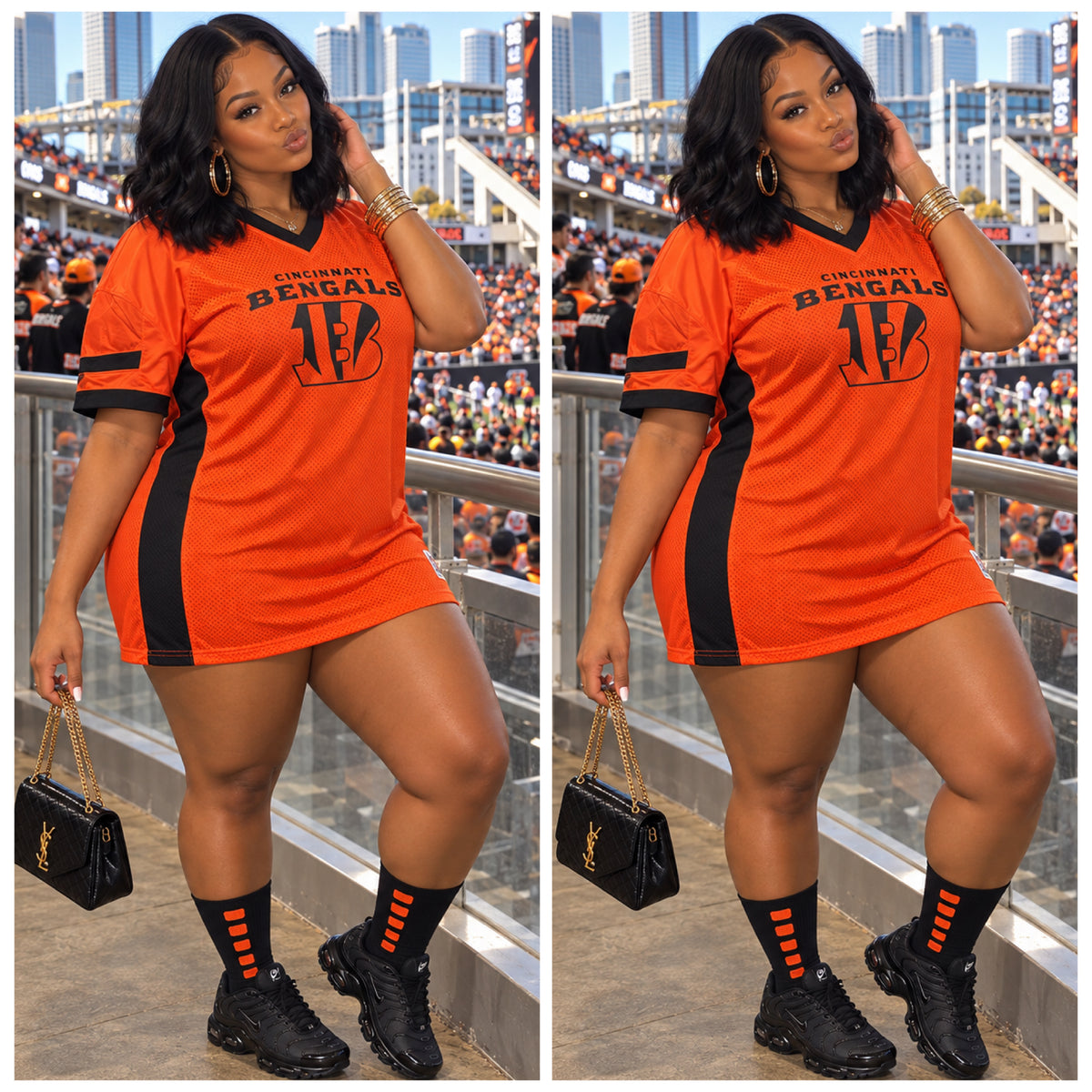 “Touchdown” Orange Bengals Jersey Shirt Dress