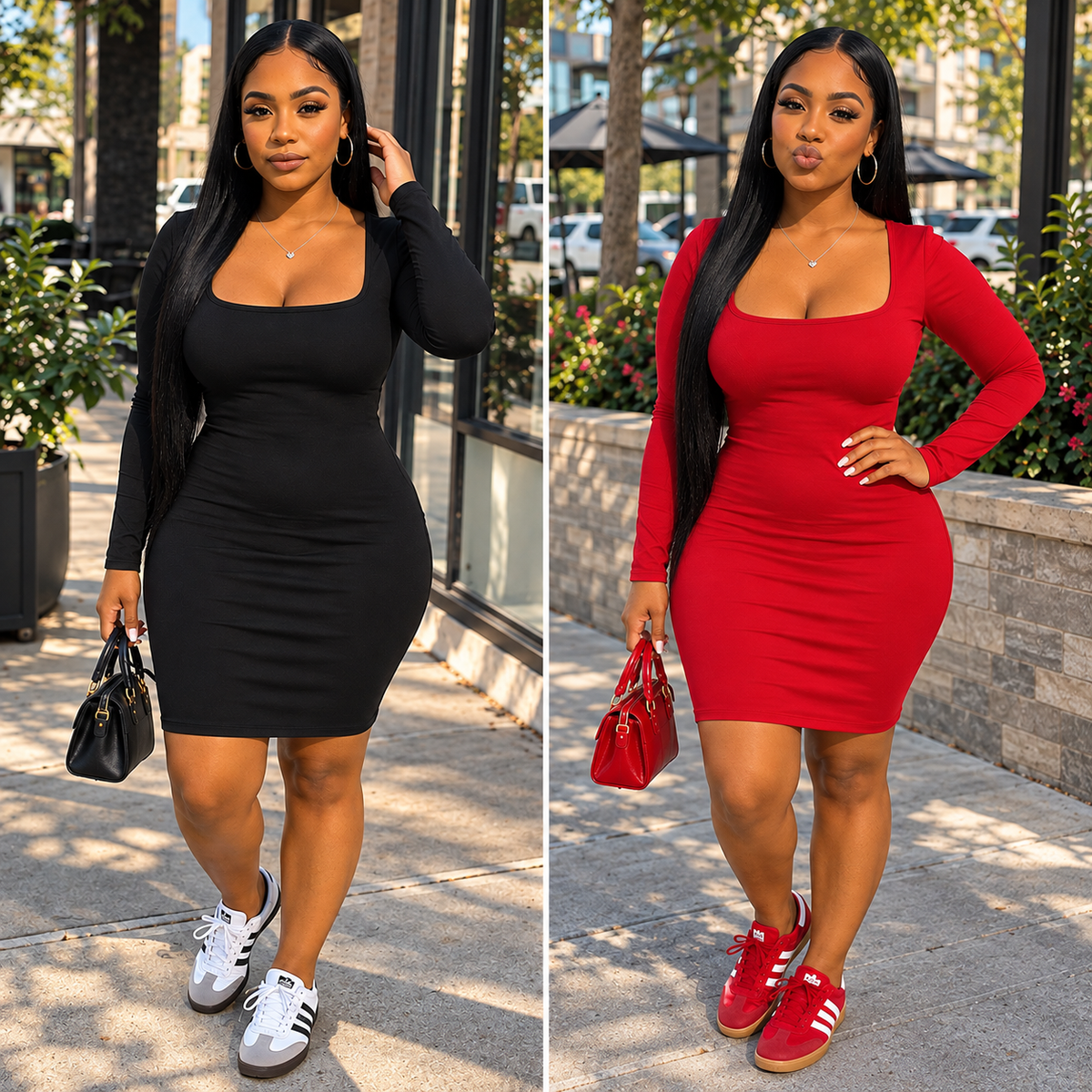 “Kelsey” Lightweight Long Sleeve Mini Dress