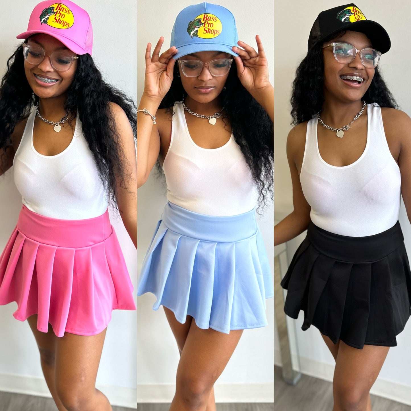 Plus Size Mini Pleated Tennis Skirt