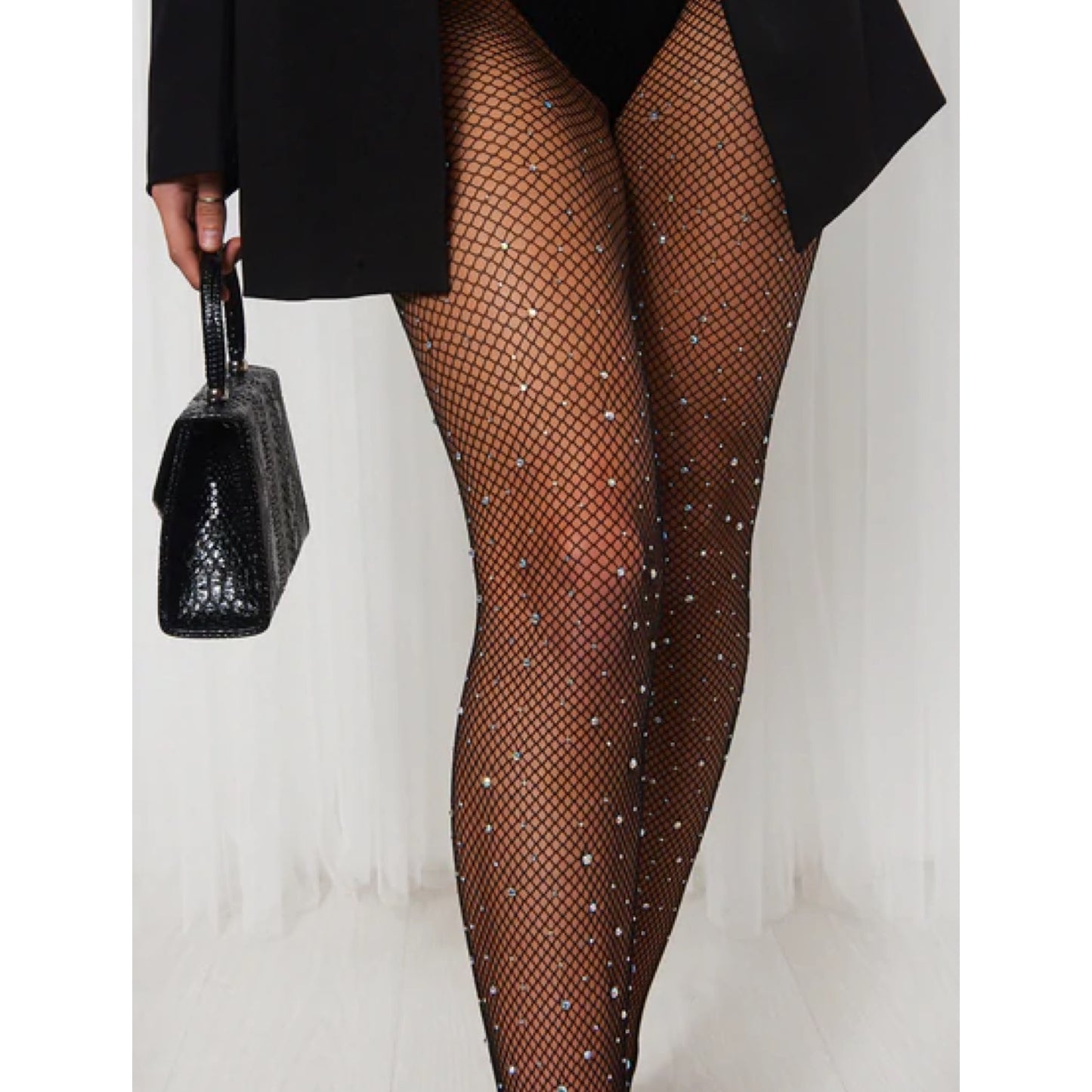Rhinestone Fishnet Stockings