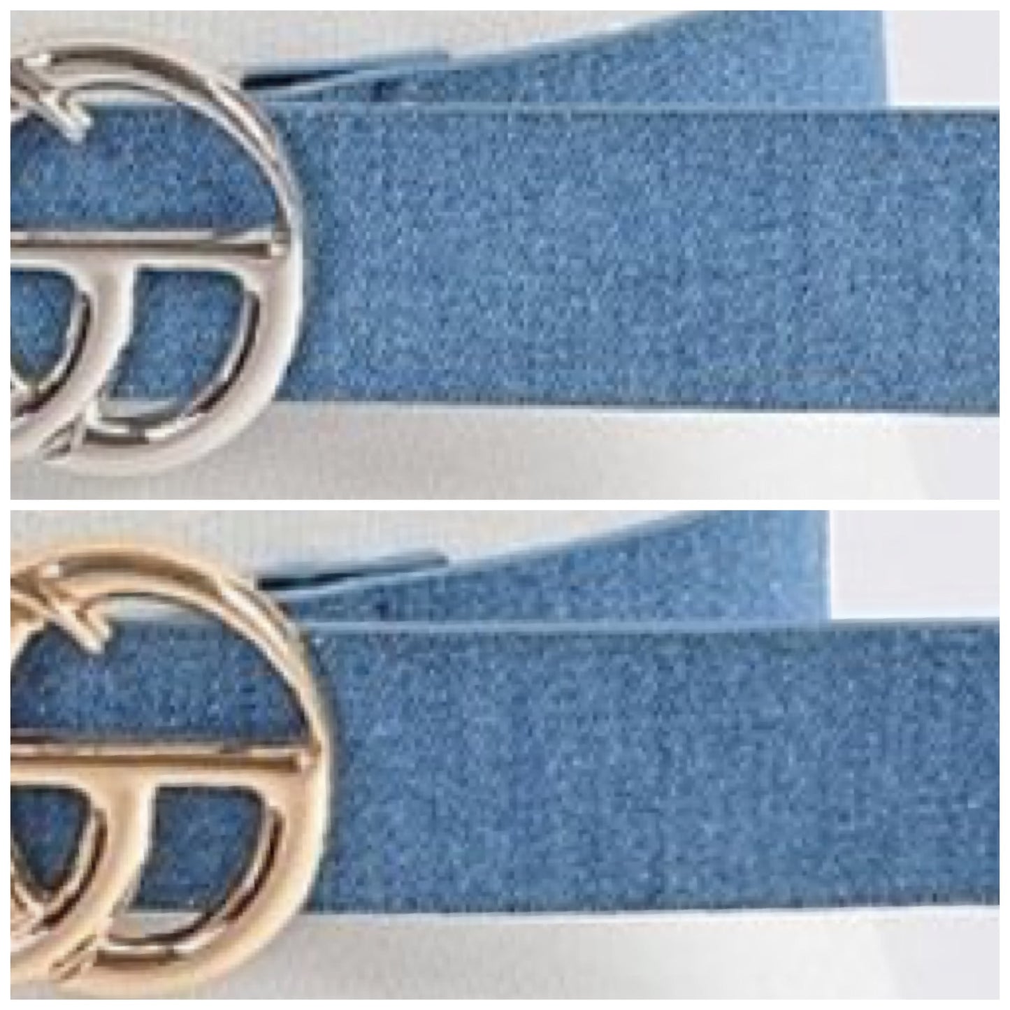 Metal Buckle Denim Belt