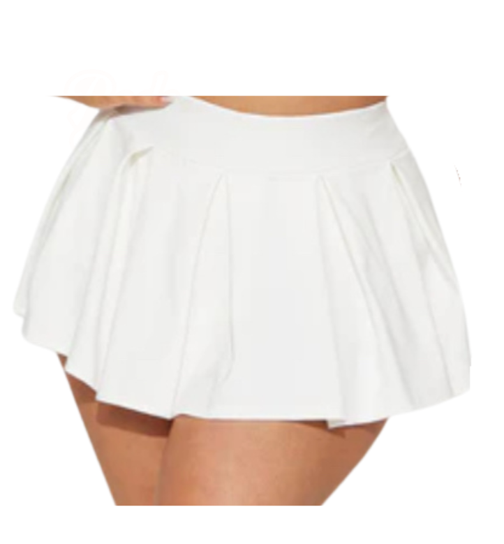 Pleated Mini Skort Tennis Skirt
