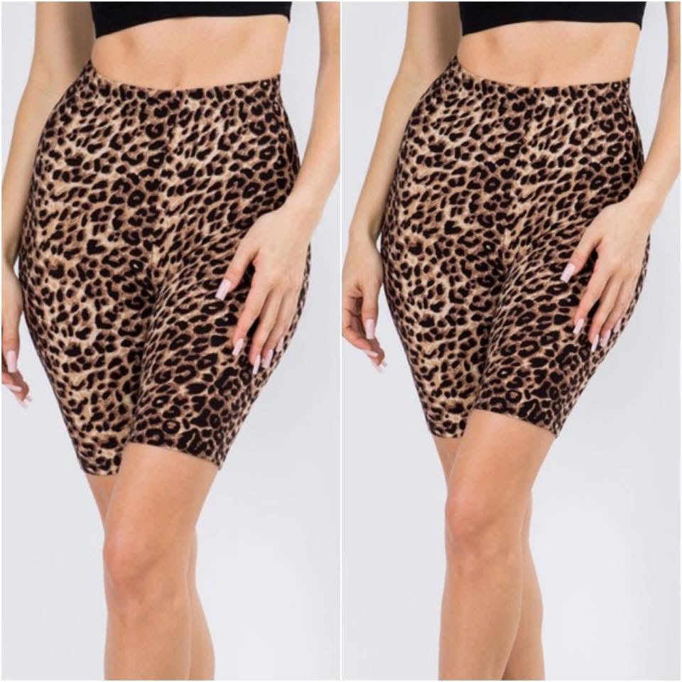 Cheetah Print Biker Shorts