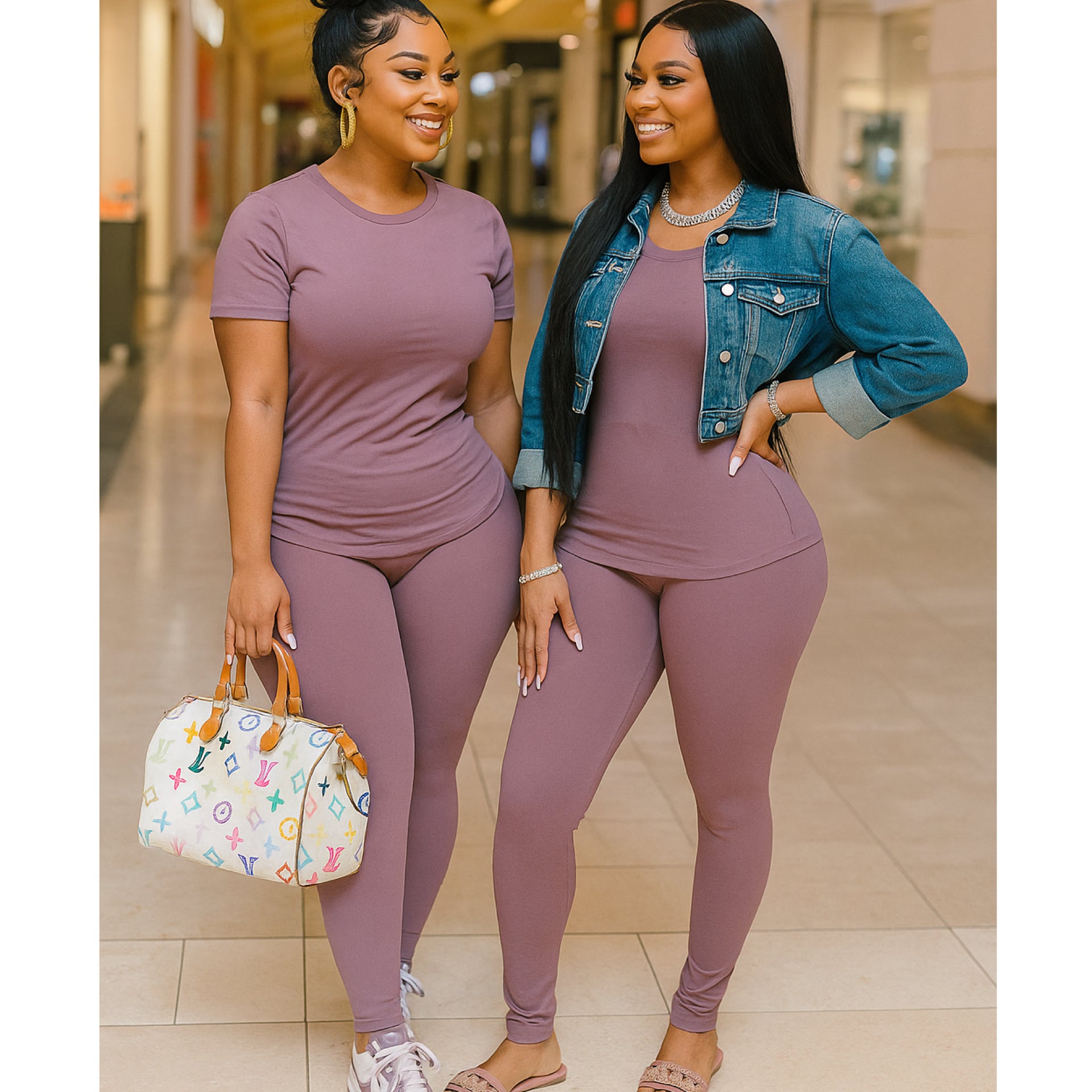 “Violet” Soft Purple 2 Piece Legging Set