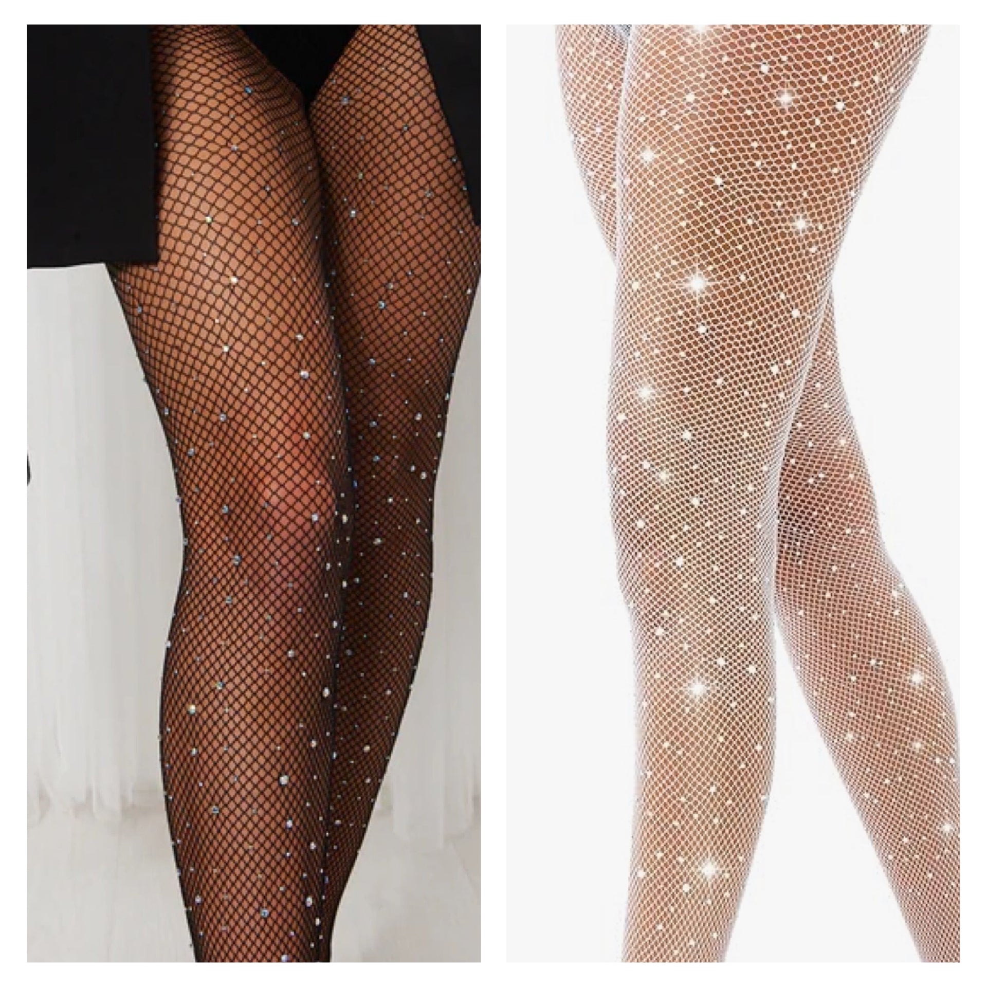 Rhinestone Fishnet Stockings