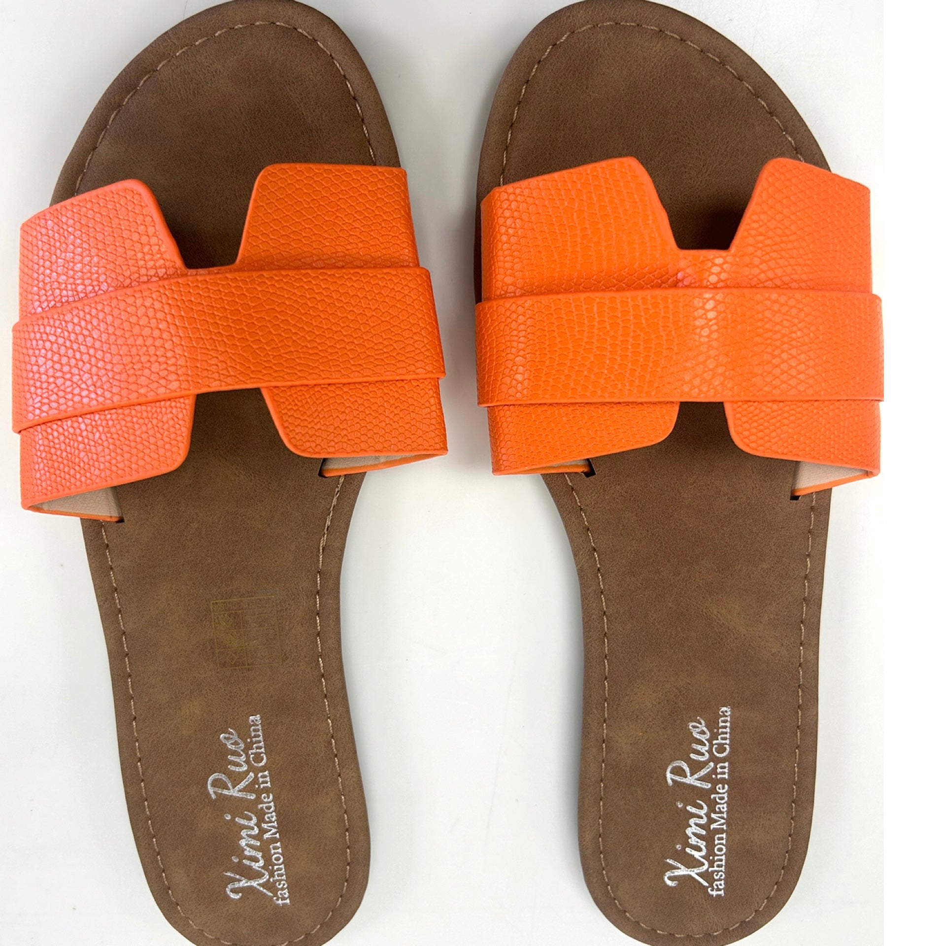 Orange Slide Flip Flop Sandal