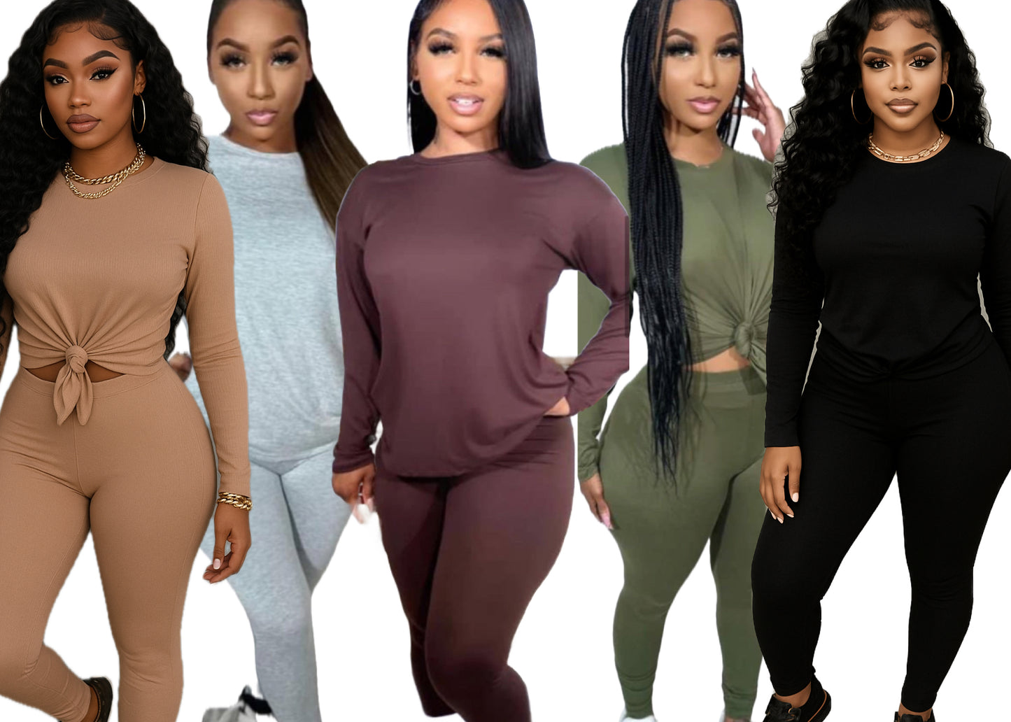 “Fall in Love” Cotton 2 Piece Long Sleeve Legging Set