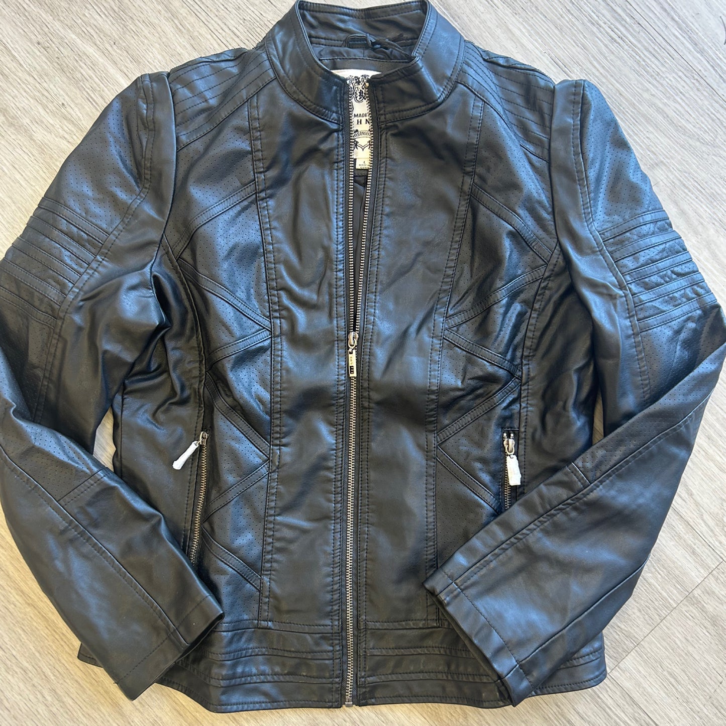 Fitted Moto Leather Jacket