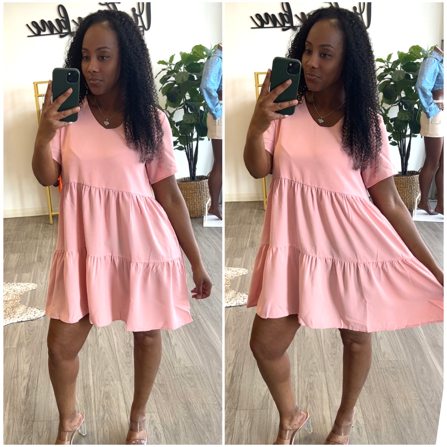 “Swing” Linen Swing Baby Doll Dress