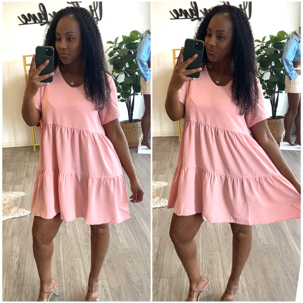 “Swing” Linen Swing Baby Doll Dress