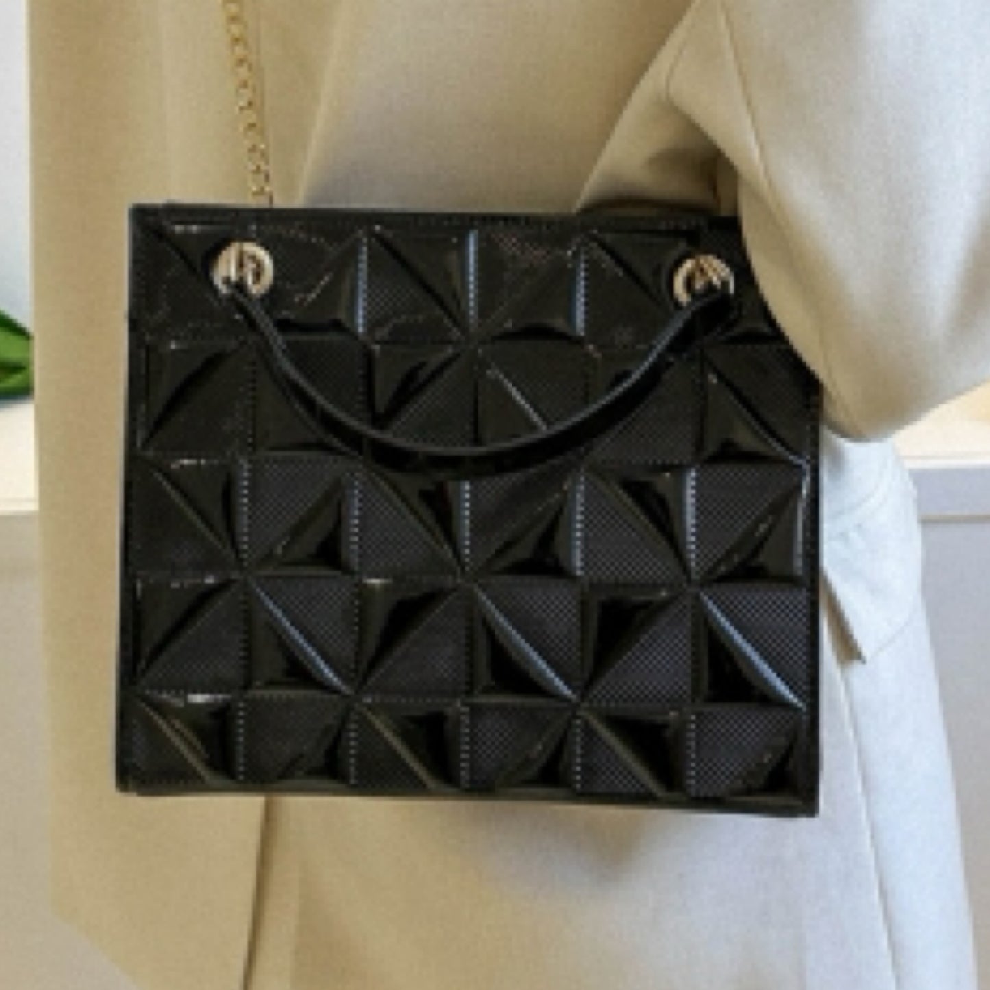 3D Square Cross Body Chain Purse