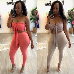 “Crystal” 2 Piece Bandeau & Legging Set