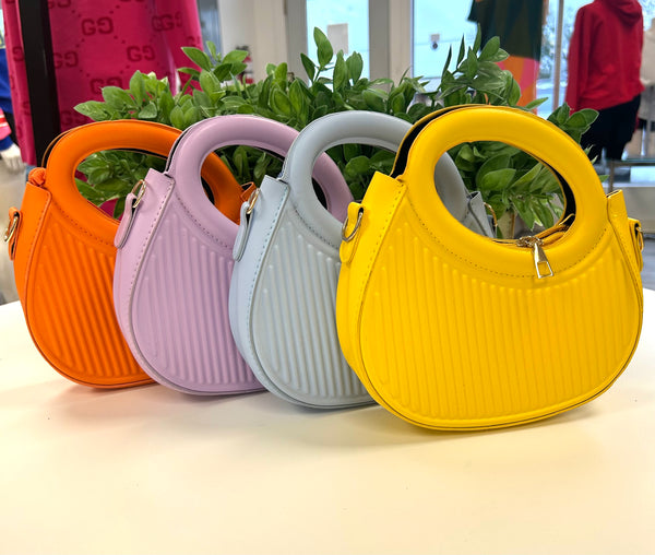 “Cutie” Asymmetrical Ribbed Crossbody Purse