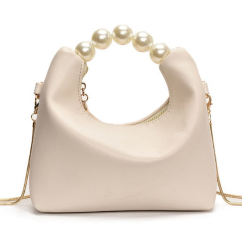 Cream Pearl Crossbody Purse Handbag (PREORDER)