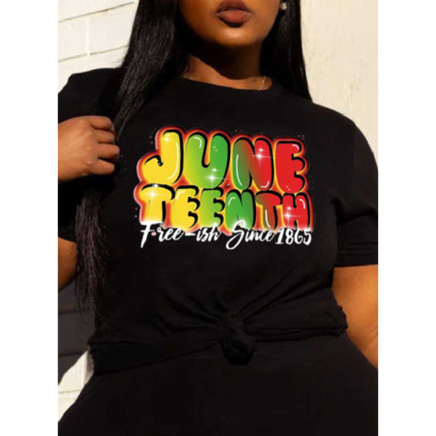 Juneteenth Unisex Black Graphic Tee Shirt