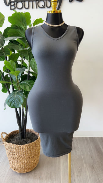 Cotton V Neck Tank Dress