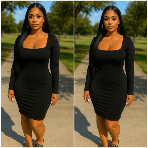 “Kelsey” Lightweight Long Sleeve Mini Dress