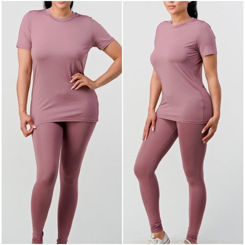 “Violet” Soft Purple 2 Piece Legging Set