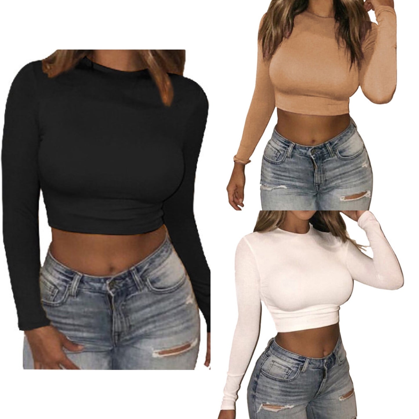 Long Sleeve Lightweight Stretch Crop Top