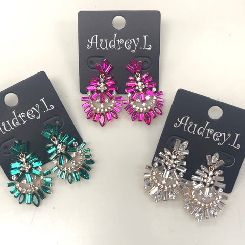 Rhinestone Lightweight Fashion Dangle Earrings