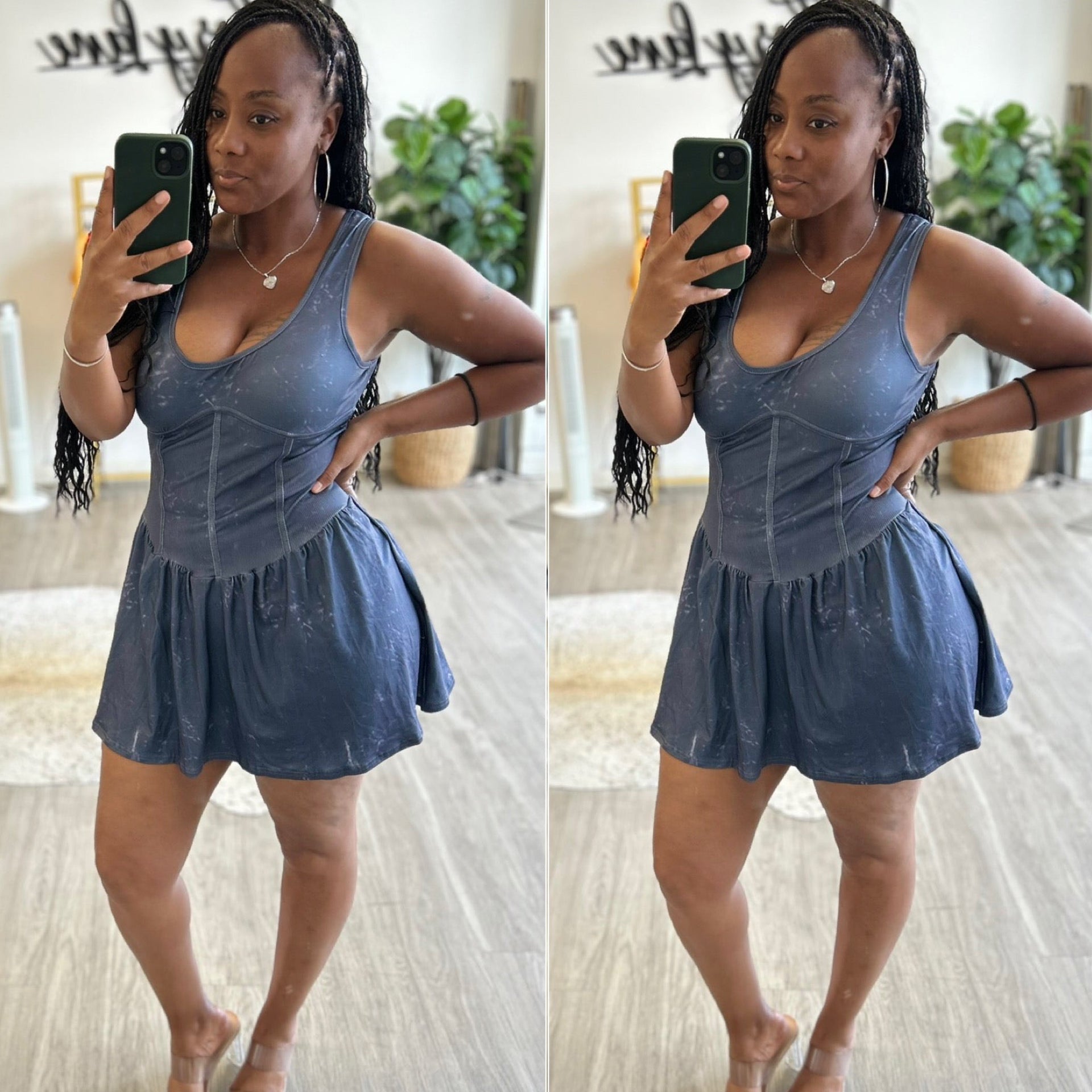 “Rae” Stretch Polyester Tennis Tank Dress