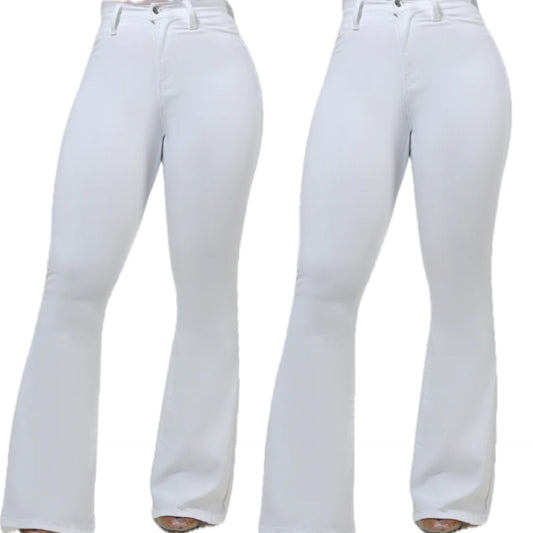 “Tasia” Bell Wide Leg High Waisted Jeans