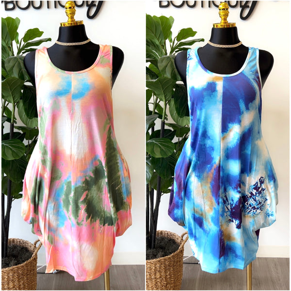“Dream” Tie Dye Tank Dress