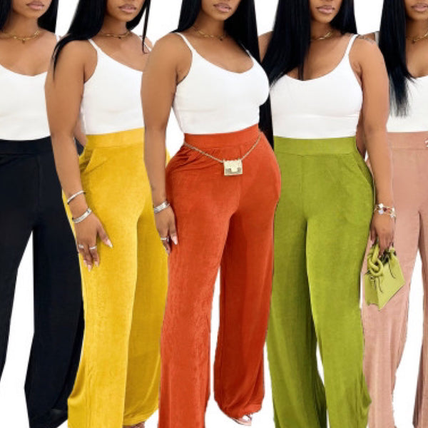 “Marquita” Slinky Wide Leg Stretch Pant