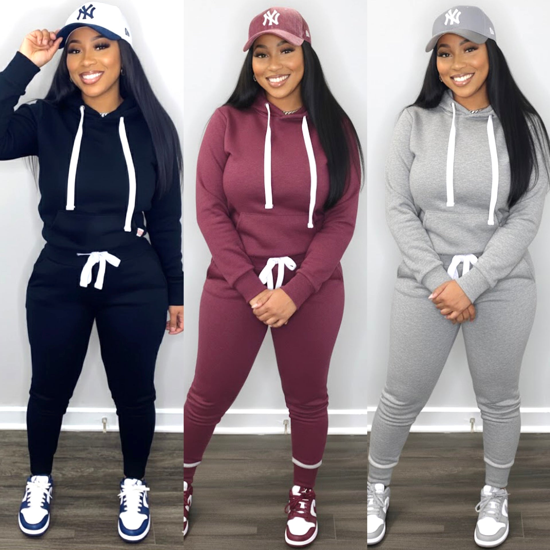 “Danni” 2 Piece Fleece Lined Hoodie Jogger Set