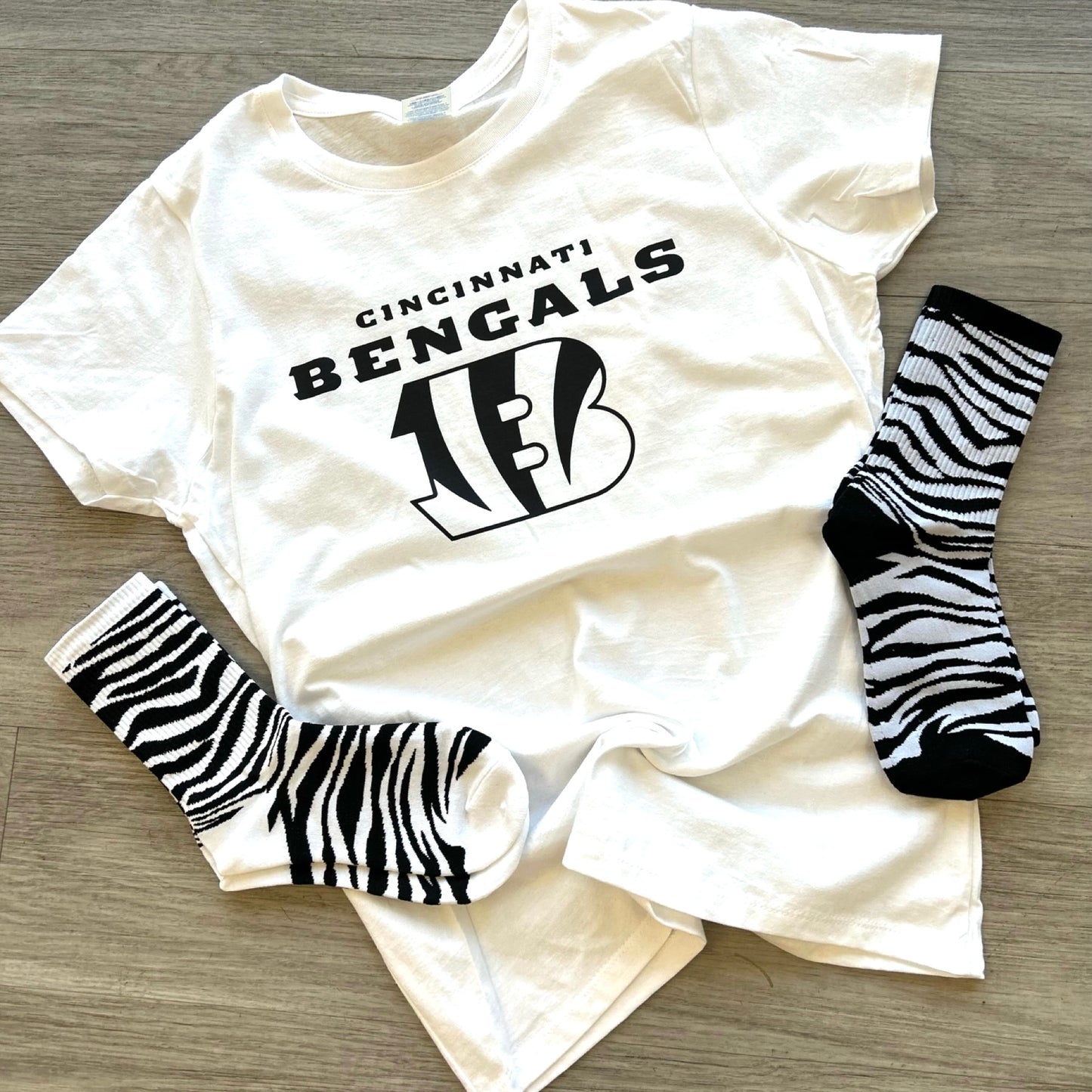 Cincinnati Bengals Crew Neck Unisex Graphic Tee Shirts
