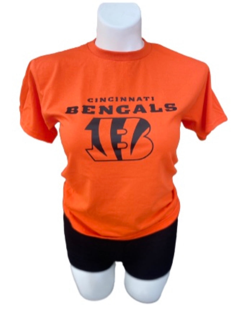 Cincinnati Bengals Crew Neck Unisex Graphic Tee Shirts