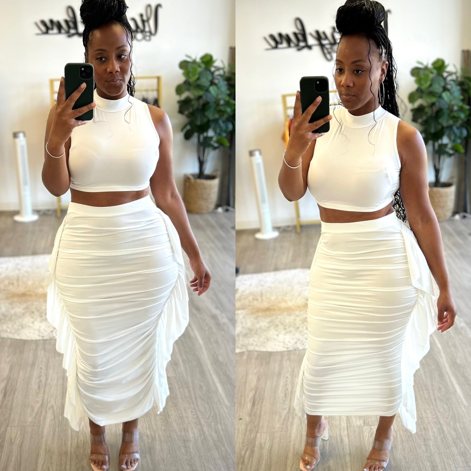 “Cloudy” 2 Piece Ruffle Skirt Set