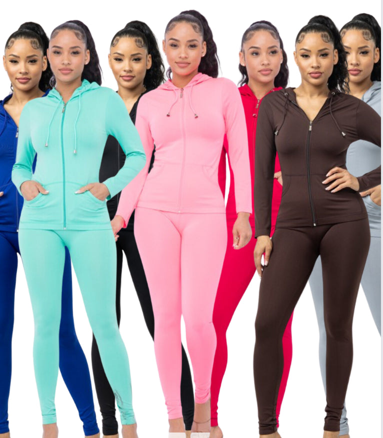 “Kickin It” 2 Piece Jacket & Legging Ari Set