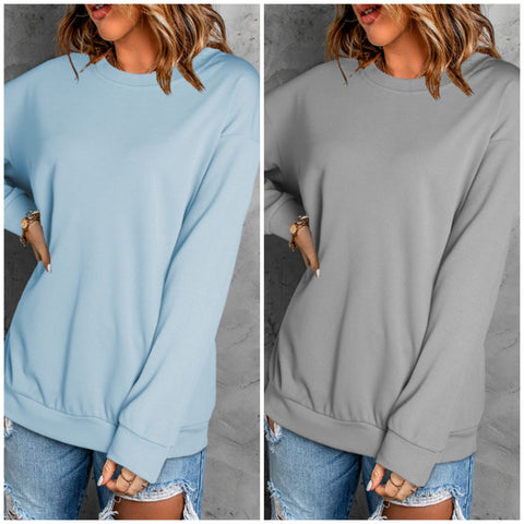 Ribbed Long Sleeve Oversized Top