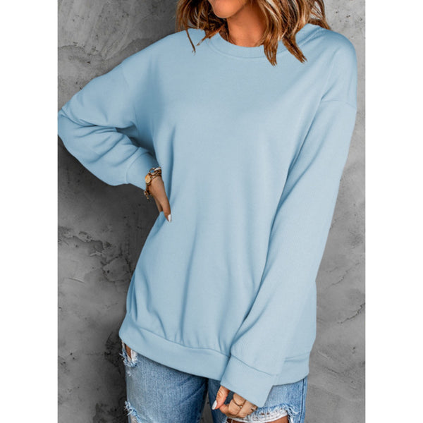 Ribbed Long Sleeve Oversized Top