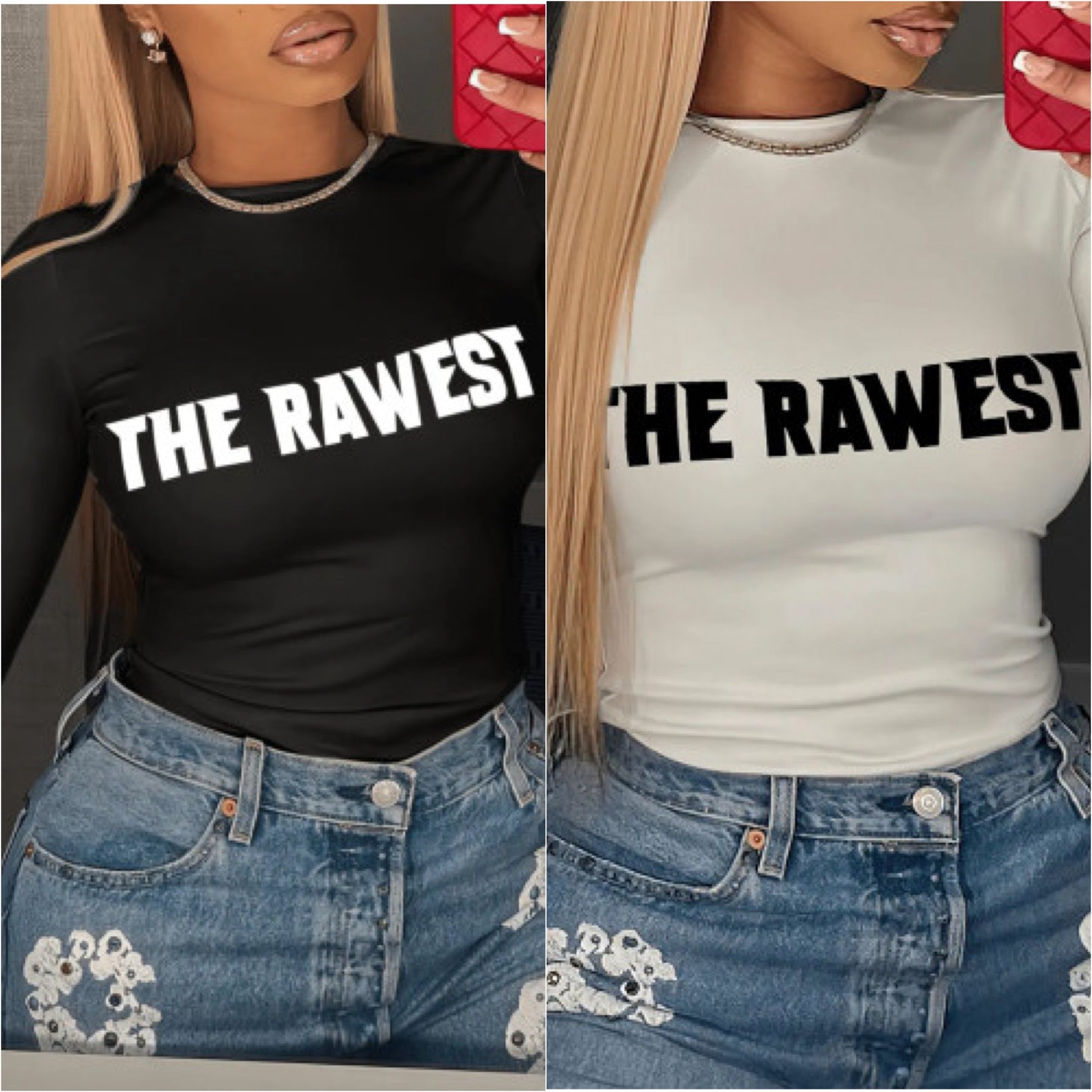 “The Rawest” Long Sleeve Graphic Shirt