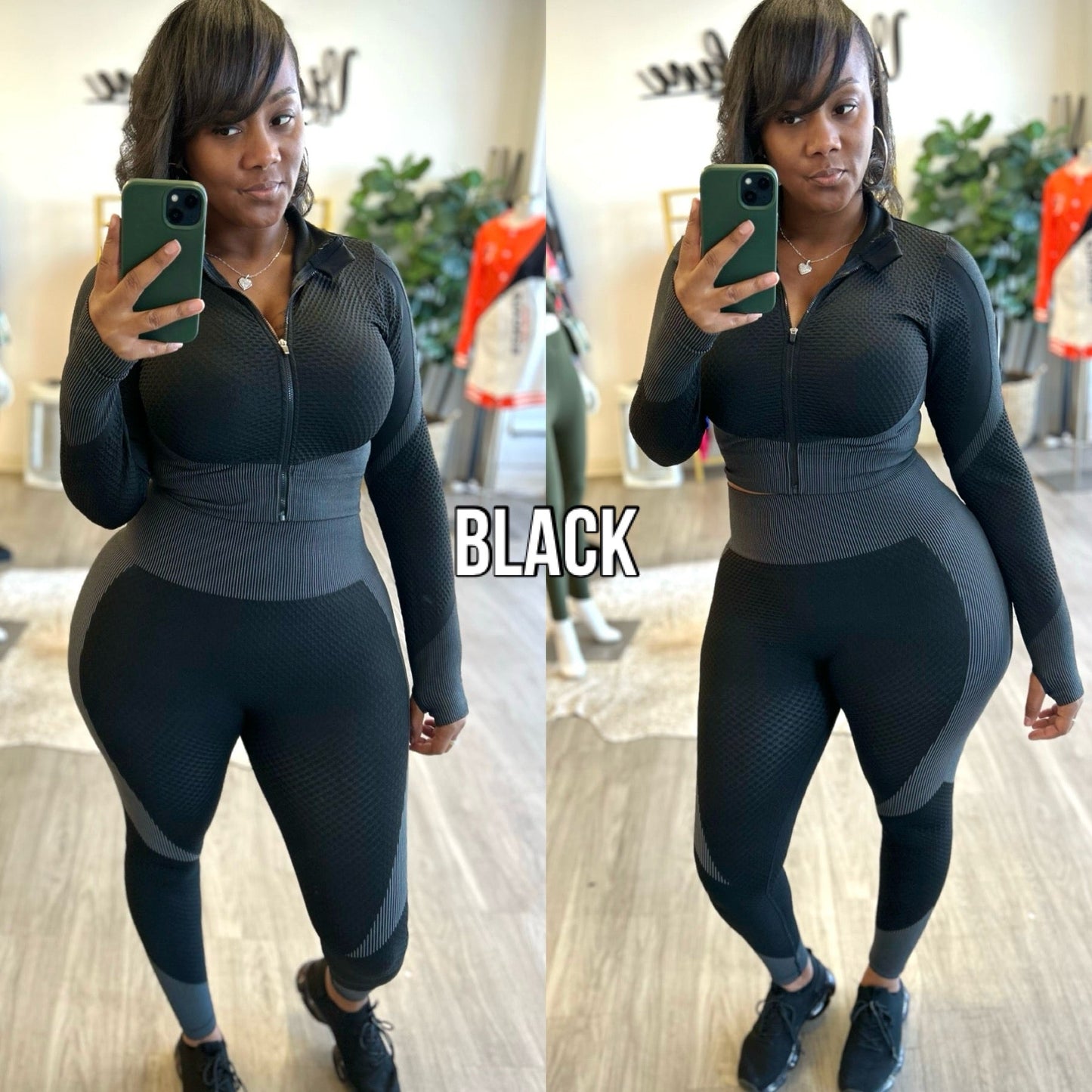 “Work It” 2 Piece Athletic Compression Legging Set