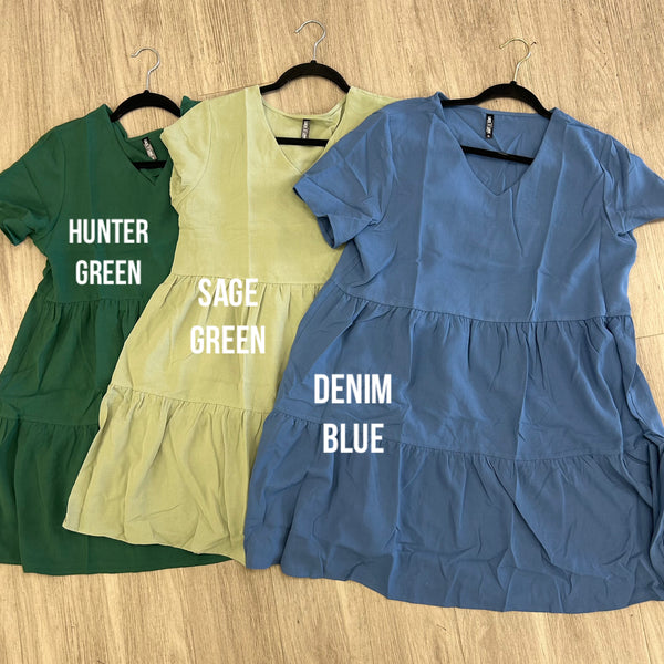 “Swing” Linen Swing Baby Doll Dress