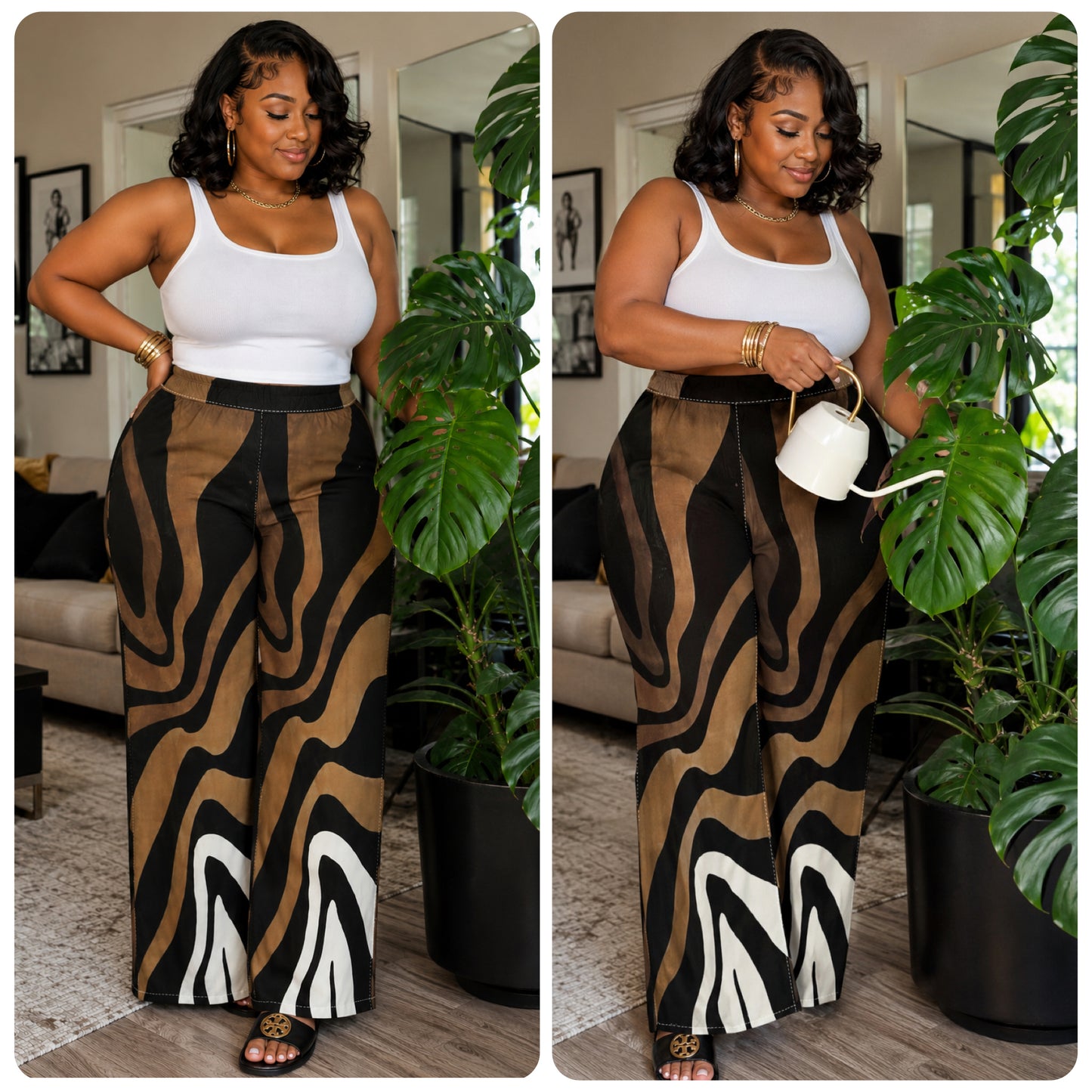 “Espresso” Wide Leg Plus Size Pants