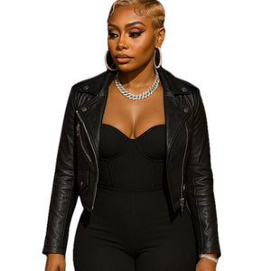 “Lina” Faux Leather Jacket