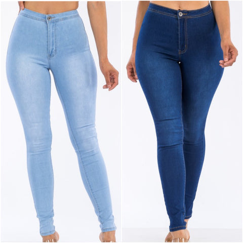 “Blues” Super Stretch High Waisted Denim Jeans