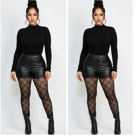 Print Fishnet Stockings
