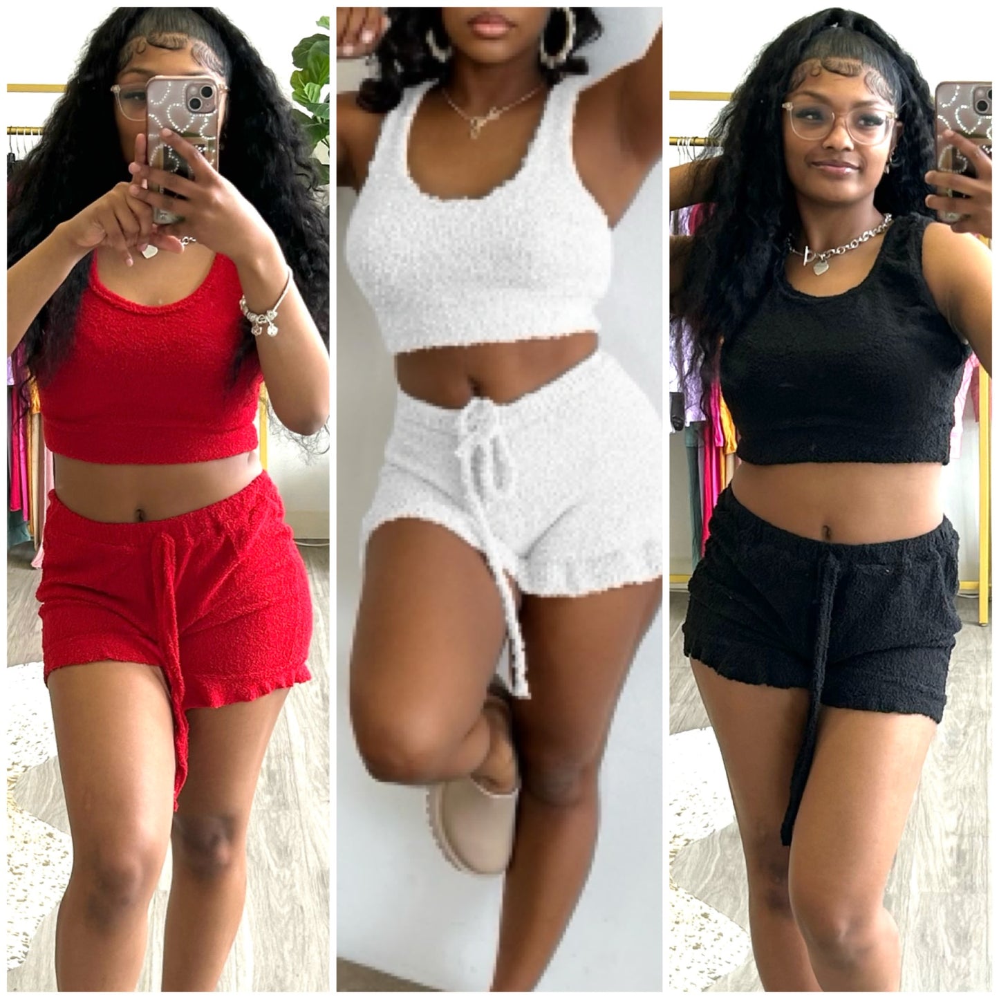 “Snuggles” Soft Fleece 2 Piece Short Set