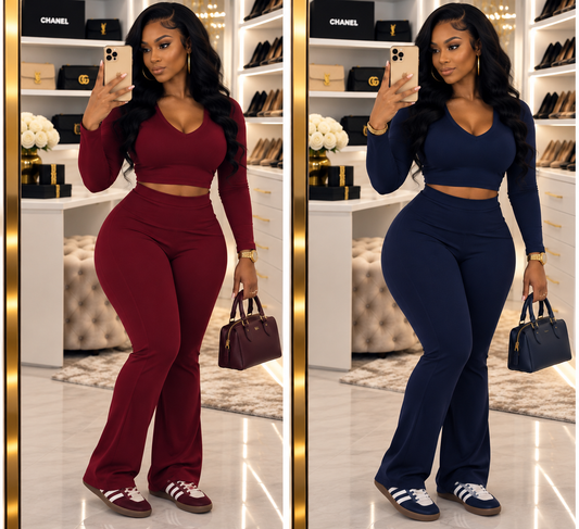 “Everyday Fine Flare” Athleisure 2 Piece Set