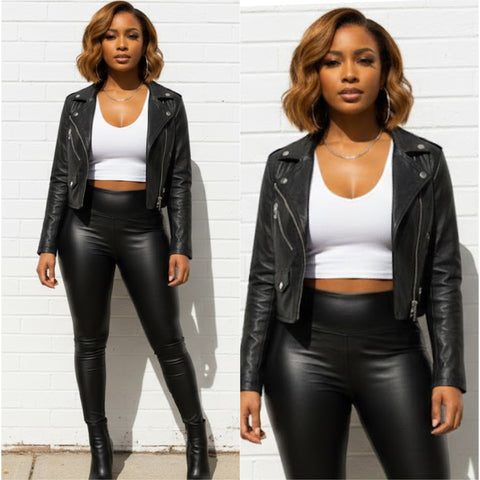 “Lina” Faux Leather Jacket