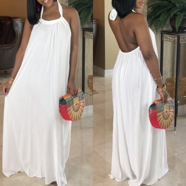 “Miracle” Pocket Backless Maxi Dress