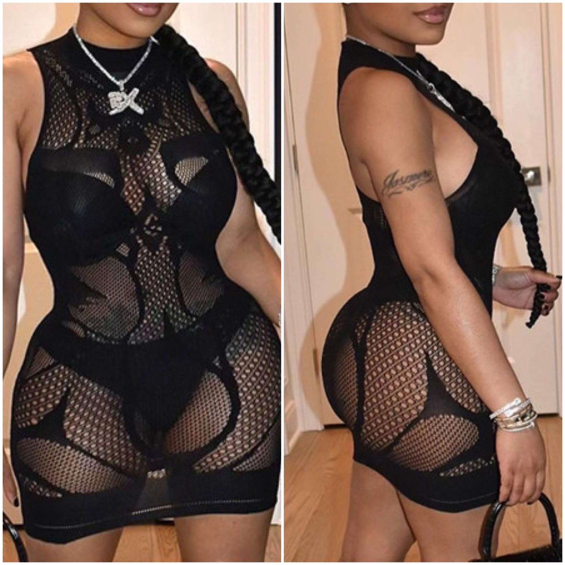 “Monique” Black Lace mini Dress