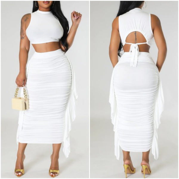 “Cloudy” 2 Piece Ruffle Skirt Set